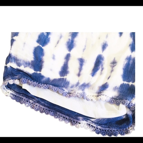 JUSTICE Tie Dye Tassle Shorts With Drawstring Waist & Pockets Purple Girls 8Y - Picture 6 of 9